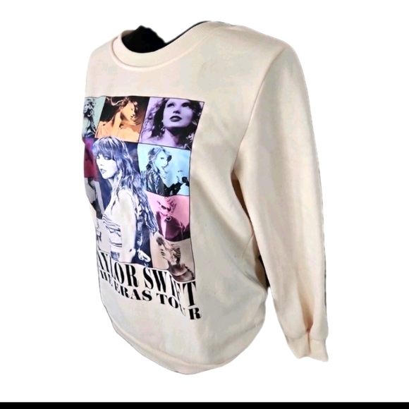 Taylor Swift Womens The Eras Tour Cream Sweatshirt S - Picture 8 of 12